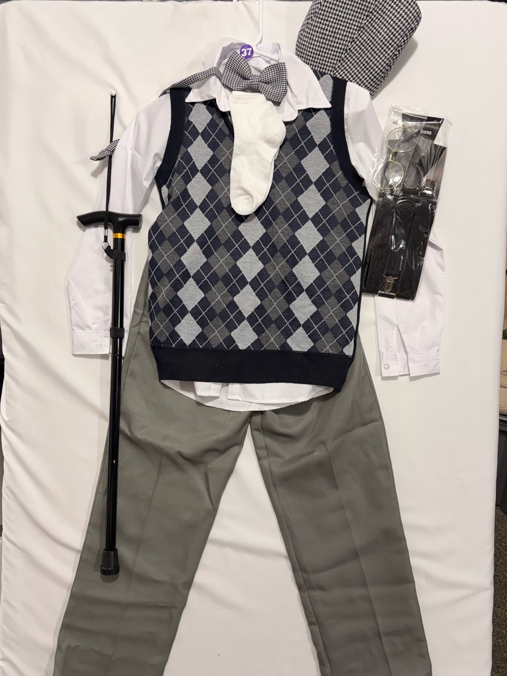 Kids 11-13 Old Man Costume-New-100 days of school